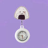 Wholesale Retractable Hanging Nurse Watch Plastic Case Silicone Strap Round Dial Casual Style