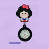 Wholesale Retractable Hanging Nurse Watch Plastic Case Silicone Strap Round Dial Casual Style