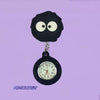 Wholesale Retractable Hanging Nurse Watch Plastic Case Silicone Strap Round Dial Casual Style