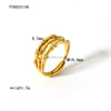 Wholesale Retro Adjustable Women's Stainless Steel Ring With 18K Gold Plated Vacuum Real Gold Electroplating In Pvd Furnace