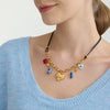 Wholesale Retro Ancient Style Heart Shape Electroplated Stainless Steel Women's Necklace Jewelry Accessories