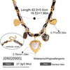 Wholesale Retro Ancient Style Heart Shape Electroplated Stainless Steel Women's Necklace Jewelry Accessories
