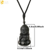Wholesale Retro Animal Pendant Necklace With Obsidian And Braided Rope Polished