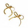 Wholesale Retro Bow Tie Heart Shape Stainless Steel Electroplated Earrings For Women