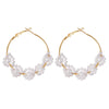 Wholesale Retro C Shaped Geometric Pearl And Alloy Earrings
