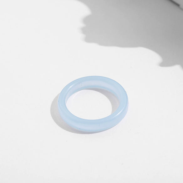 Wholesale Retro Color Resin Ring With Geometric Design For Women