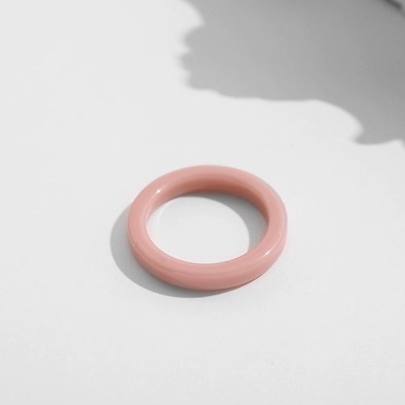 Wholesale Retro Color Resin Ring With Geometric Design For Women