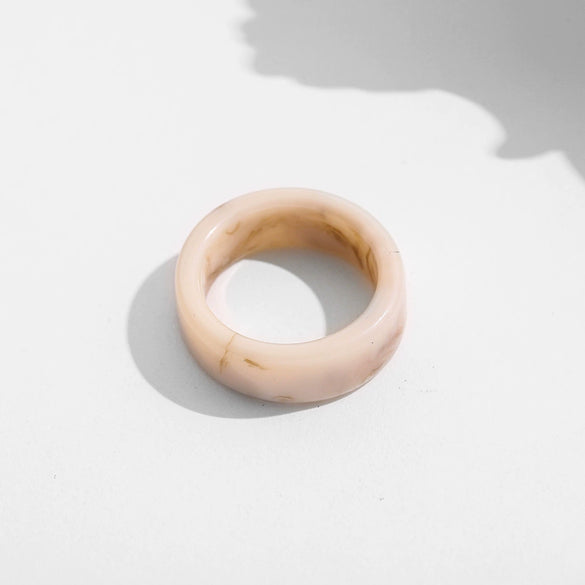 Wholesale Retro Color Resin Ring With Geometric Design For Women