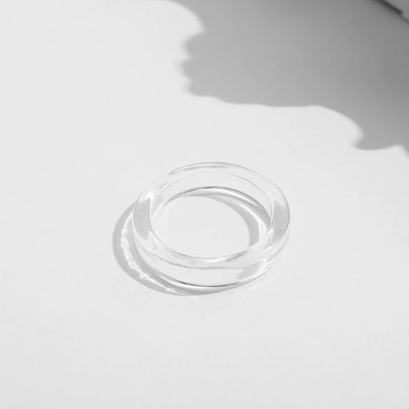 Wholesale Retro Color Resin Ring With Geometric Design For Women