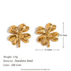 Wholesale Retro Creative Stainless Steel 18K Gold Plated Snail Tassel Flower Earrings For Women With Geometric Pattern And Electroplating Treatment