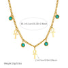 Wholesale Retro Cross Crown Roman Numerals Goldplated Stainless Steel Jewelry Set For Women