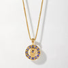 Wholesale Retro Crossbone Lock Pendant Necklace Electroplated 18K Gold Color Retention Stainless Steel Copper Unisex
