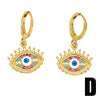 Wholesale Retro Devil's Eye Earrings For Women Copper Geometric Style