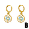 Wholesale Retro Devil's Eye Earrings For Women Copper Geometric Style