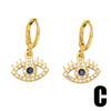Wholesale Retro Devil's Eye Earrings For Women Copper Geometric Style