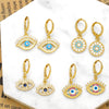 Wholesale Retro Devil's Eye Earrings For Women Copper Geometric Style