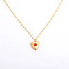 Wholesale Retro Diamond Heartshaped Titanium Steel And Copper Necklace For Women