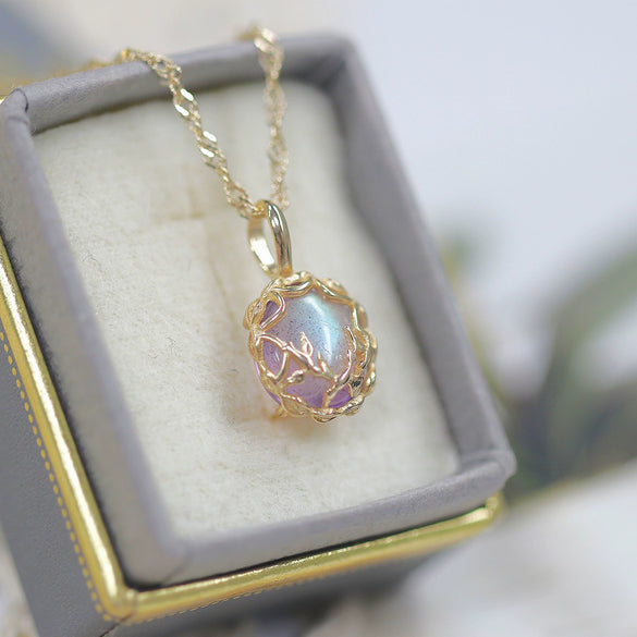 Wholesale Retro Doublesided Swallow Pendant 925 Sterling Silver Goldplated Natural Amethyst Clavicle Chain With Animal And Zodiac Patterns Set With Gemstones