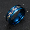 Wholesale Retro Dragon Zodiac Animal Style Titanium Steel Ring With Electroplating