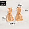 Wholesale Retro Drop Shaped Pleated Geometric Oval Triangle Earrings For Women Made Of Iron With Electroplating
