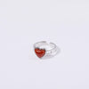 Wholesale Retro Electroplated Heart Shape Titanium Steel Ring For Women