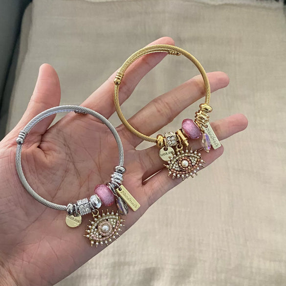 Wholesale Retro Electroplated Stainless Steel Bracelet For Women