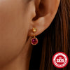 Wholesale Retro Elegant Geometric Round Love Tassel S925 Sterling Silver Earrings With Electroplating