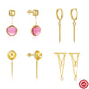 Wholesale Retro Elegant Geometric Round Love Tassel S925 Sterling Silver Earrings With Electroplating