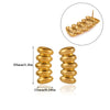 Wholesale Retro Elegant Highend Women's Gold Plated Stainless Steel Heart Sun Flower Geometric Round Earrings