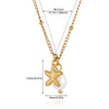 Wholesale Retro Elegant Ocean Style Pearl Shell Koi Conch Pendant Necklace For Women With Gold Plated Titanium Steel And O Word Chain Featuring Animal Zodiac Patterns