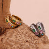 Wholesale Retro Elegant Women's Stainless Steel 18K Gold Plated Geometric Micro Inlaid Water Drop Zircon Earrings