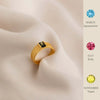 Wholesale Retro Emerald Zircon Cz Geometric Stainless Steel Electroplated Ring For Women