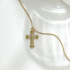 Wholesale Retro Enamel Colorful Oil Dripping Cross Stainless Steel And Titanium Steel Necklace For Women With Electroplating