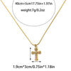 Wholesale Retro Enamel Colorful Oil Dripping Cross Stainless Steel And Titanium Steel Necklace For Women With Electroplating