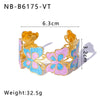 Wholesale Retro Enamel Stainless Steel Bracelet With Devil's Eye Flower Geometric Design And 18K Furnace Vacuum Plating