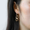 Wholesale Retro Exaggerated Gold Chain Earrings Alloy Electroplated Geometric Style For Women
