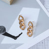 Wholesale Retro Exaggerated Gold Chain Earrings Alloy Electroplated Geometric Style For Women