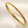 Wholesale Retro Fashion Geometric Stainless Steel 18K Gold Plated Hammer Texture Small Round Diamond Closed Bracelet Hand Jewelry