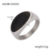 Wholesale Retro Fashion Geometric 316L Stainless Steel Goldplated Dripping Oil Ring For Women