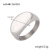 Wholesale Retro Fashion Geometric 316L Stainless Steel Goldplated Dripping Oil Ring For Women