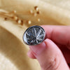 Wholesale Retro Fashion Leafshaped Copper Ring With Electroplating For Men And Women