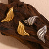 Wholesale Retro Fashion Stainless Steel 18K Gold Plated Casting Geometric Drop Earrings For Women