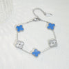 Wholesale Retro Floral Stainless Steel 18K Gold Plated Lucky Clover Bracelet For Men And Women