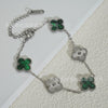 Wholesale Retro Floral Stainless Steel 18K Gold Plated Lucky Clover Bracelet For Men And Women
