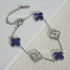 Wholesale Retro Floral Stainless Steel 18K Gold Plated Lucky Clover Bracelet For Men And Women
