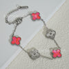 Wholesale Retro Floral Stainless Steel 18K Gold Plated Lucky Clover Bracelet For Men And Women