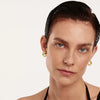 Wholesale Retro French Style Geometric Stainless Steel Electroplated Ctype Earrings For Women