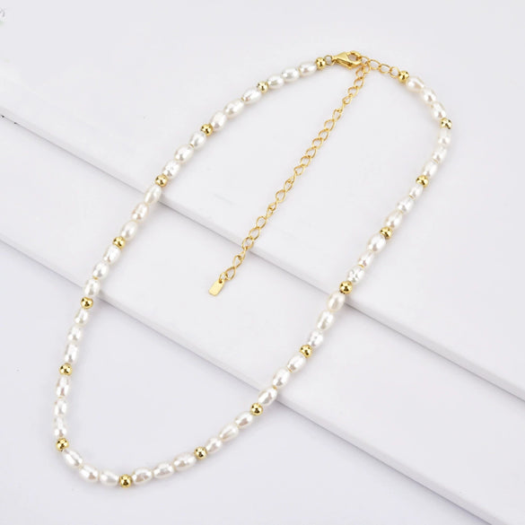 Wholesale Retro Freshwater Pearl Necklace In S925 Silver With French Baroque Irregular Design And Platinum Or 18K Gold Electroplating