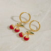 Wholesale Retro Fruit Shaped Stainless Steel Pendant Earrings For Women