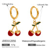 Wholesale Retro Fruit Shaped Stainless Steel Pendant Earrings For Women